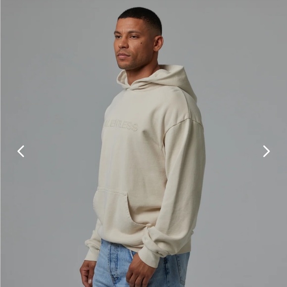 NWOT TALENTLESS Men’s Circle Logo Embroidered Hoodie Unisex size Large - Picture 4 of 8